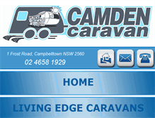 Tablet Screenshot of camdencaravan.com.au